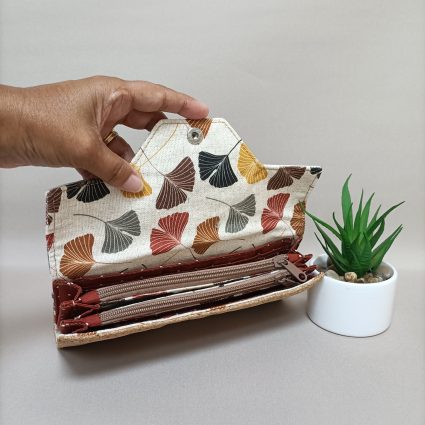 Portefeuille liège ginkgo