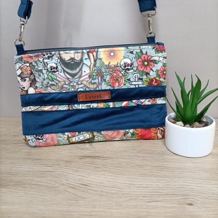 Pochette Calaveras velours