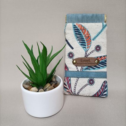 Étui à lunettes bleu